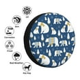 thumbnail image 4 of Gukieu cute winter bear Print Car Tire Cover, Adjustable Waterproof and Dustproof Tire Protection Cover, Suitable for SUV, Truck, Van-15 inch, 4 of 6