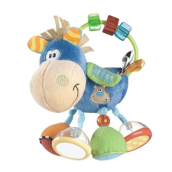 Playgro 0101145107 Toy box Clip Clop Activity Rattle for baby infant toddler children, Playgro is Encouraging Imagination with STEM/STEM for a bright future - Great start for a world of learning