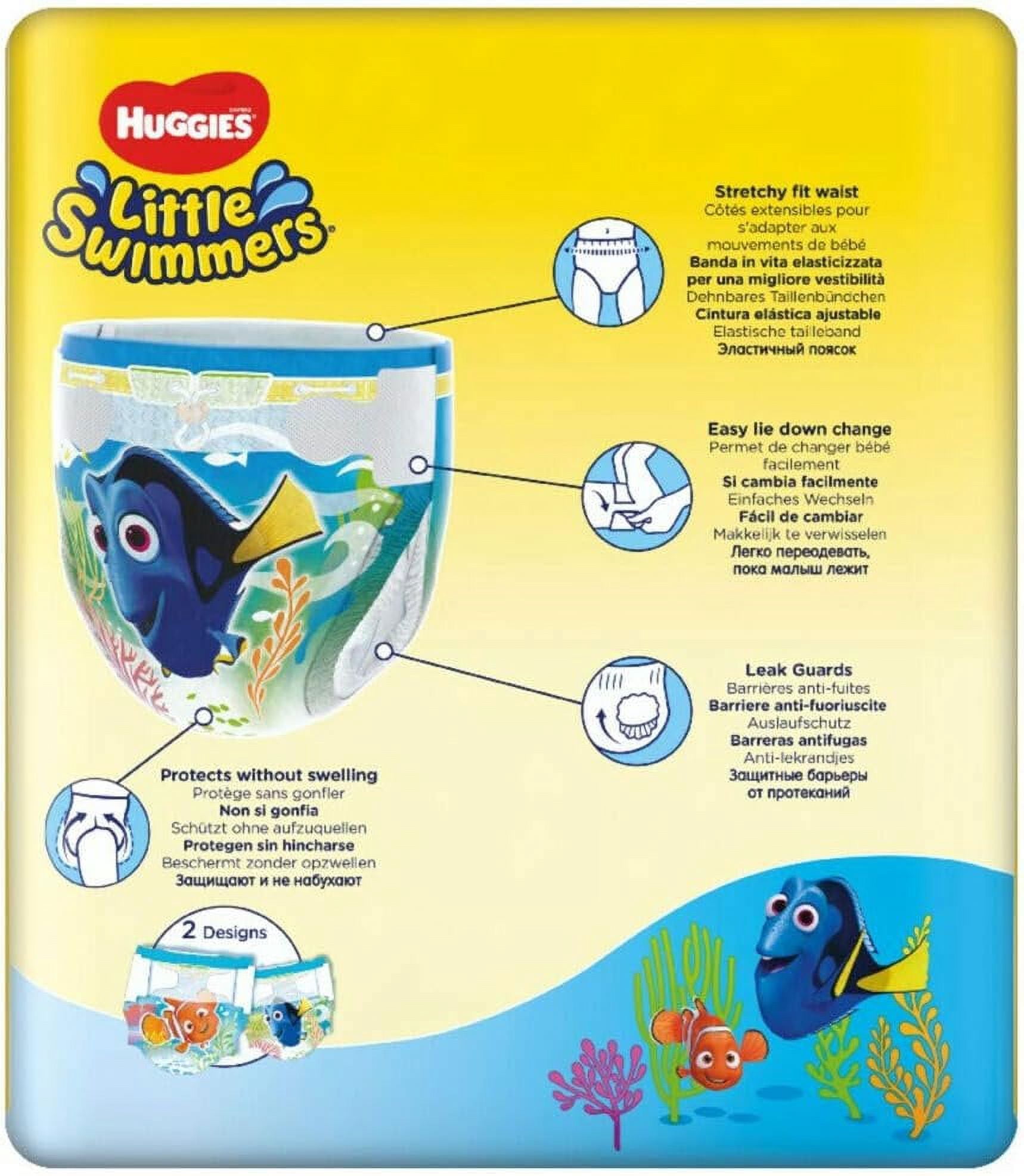 Huggies Little Swimmers Disposable Swim Nappies, Size 2-3 - 12 Nappies Total