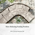 thumbnail image 3 of Alpha Joy 9 Pieces Outdoor Conversation Set with 56" Fire Pit Table Wicker Curved Patio Furniture, Beige, 3 of 10