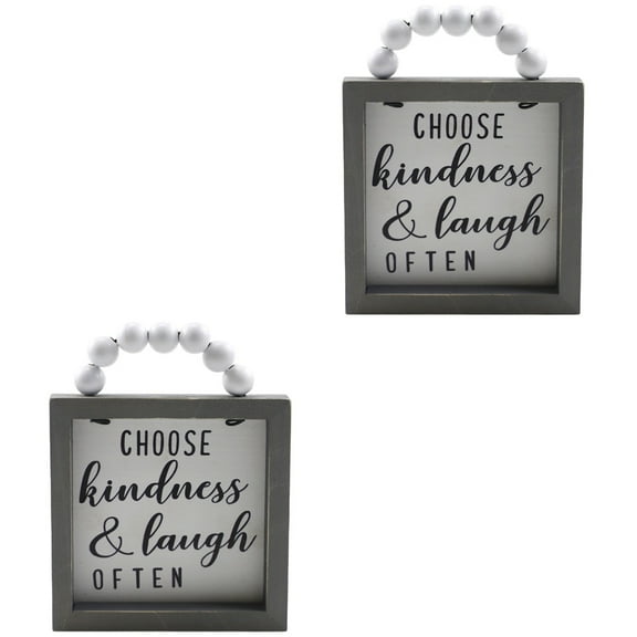 2 Count Decor Farmhouse Wood Framed Wall Rural Atmosphere Office