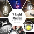 thumbnail image 4 of Portable Rechargeable Bright Keychain Flashlight Mini EDC 1200 Lumens Compact Light with 7 Modes Type-C Multifunctional Torch Waterproof Alloy for Camping Hiking Outdoor Use Black(3pcs), 4 of 8