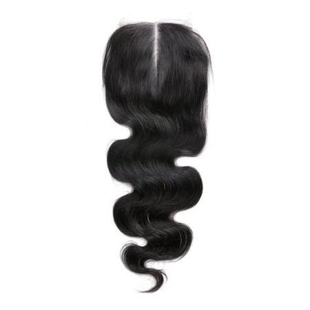 - Unique Bargains Body Wave Middle Part Closure Human Hair Frontal Lace 4x4 18