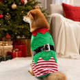 thumbnail image 5 of Pet Dog Cat Christmas Elf Costume, Funny Soft Cozy Holiday Party Cosplay Outfit, Perfect for All Breeds Winter Fun Festive Dress Up Green M, 5 of 6
