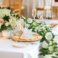 thumbnail image 4 of 2 PCS Artificial Flower Vine Fake Rose Faux Hanging Flower Garland for Wedding Arch Backdrops Home Decor, 16 Roses Gemaluanit Champagne, 4 of 5