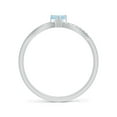 thumbnail image 2 of Angara Natural 0.2 Ct. Aquamarine with Diamond Heart Ring in Sterling Silver for Women (Ring Size: 3.5), 2 of 9