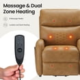 thumbnail image 6 of COLAMY Ascend Dual Motor Power Lift Recliner Chair with Massage and Heat for Elderly People, USB Charging Ports, Light Brown, 6 of 14