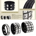 thumbnail image 3 of 3 uds., pulseras punk con para hombres y mujeres, brazalete gótico de material cuero , puños con hebilla, brazalete con remaches, Yuyangstore Pulseras Punk, 3 of 8