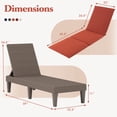 thumbnail image 3 of Costway Chaise Longue de Patio Fauteuil Inclinable avec Dossier Réglable à 3 Positions et Coussin Orange, 3 of 8