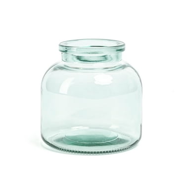 Mainstays Wide Jug Glass Vase, 5'', Green
