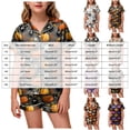 thumbnail image 3 of Dmsael Halloween Pajamas for Girls Girls Button Down Pajama Sets 2PCS Shorts Set for Girls 2-13Y Cute Pajamas for Toddler Baby Girls Lounging & Sleeping & Holiday Gift Ideal, 3 of 6
