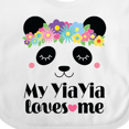 thumbnail image 4 of Inktastic My YiaYia Loves Me Yia Yia Bear Girls Baby Bib, 4 of 4