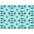 thumbnail image 1 of Ahgly Company Indoor Rectangle Patterned Aquamarine Green Area Rugs, 2' x 5', 1 of 6