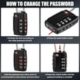 thumbnail image 5 of Luggage Locks, [Upgrade Version][4 Pack] TSA Approved Suitcase Lock 4-Digit Re-settable Combination Lock, Cable Backpack Locks, Code Lock for Travel Suitcase Luggage Bag Lockers (Black), 5 of 5