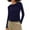 Navy, variant on Buigttklop Women'S Long Sleeve Crew Neck Shirts Fall Basic Casual Ruched Side Slim Fit T Shirts Tee Tops