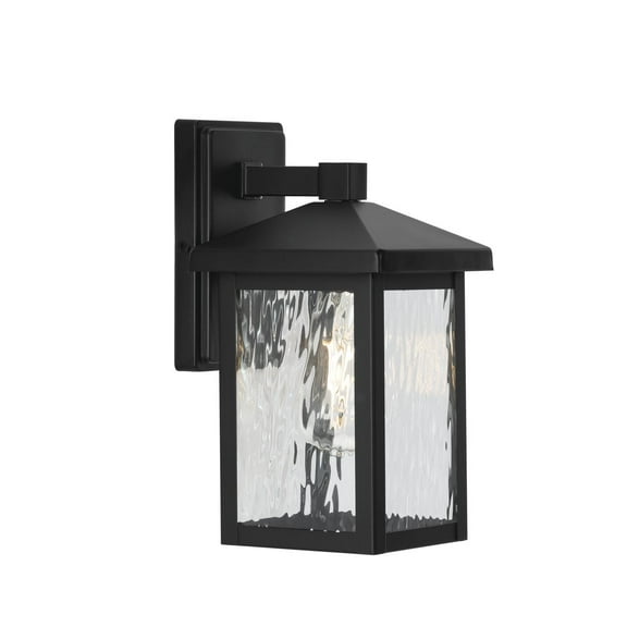 Better Homes & Gardens Matte Black Traditional One-Light Outdoor Wall Lantern