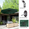 thumbnail image 3 of Villacera 9' LED Lighted Outdoor Solar Powered Patio Umbrella with 8 Steel Ribs, Forest Green, 3 of 11