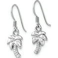 thumbnail image 2 of Sterling Silver Rhodium-Plated Polished Palm Tree Dangle Earrings (Width 9.4) (Length 26.3) - Jbsp, 2 of 5