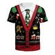 thumbnail image 4 of Hombre Camiseta Papá Noel Estampados Gráficos Cuello Barco Estampado 3D Al aire libre Navidad Manga Corta Estampado Ropa Deportes Casual, 4 of 4
