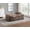 Brown, variant on JUYG Lift-Top Storage Bench with Pull-Out Bed, Brown Velvet Tufted, Solid Wood