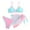 Sky Blue, variant on TOWED22 Girls Swimsuit, 3 Piece Bathing Suits V-Neck Ruffle Floral Bikini Set with Skirt Sunglasses Cute Teen Kids Swimwear 8-15T(Sky Blue,8-9 Y)