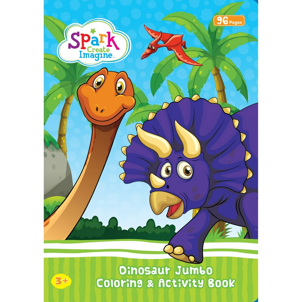 Dinosaur Jumbo Coloring Book, 96 Pages - Walmart.com - Walmart.com