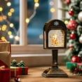 thumbnail image 4 of Christmas Decorations Indoor - Musical mailbox lamp ,Santa Christmas Tree Lighted Scene Snow Globes Lantern USB or Battery Powered, Vintage Christmas Decor for Home (B), 4 of 4