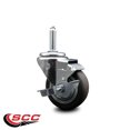 thumbnail image 2 of 3.5 Inch Thermo Rubber Wheel Swivel 5/8 Inch Threaded Stem Caster with Brake, 2 of 2