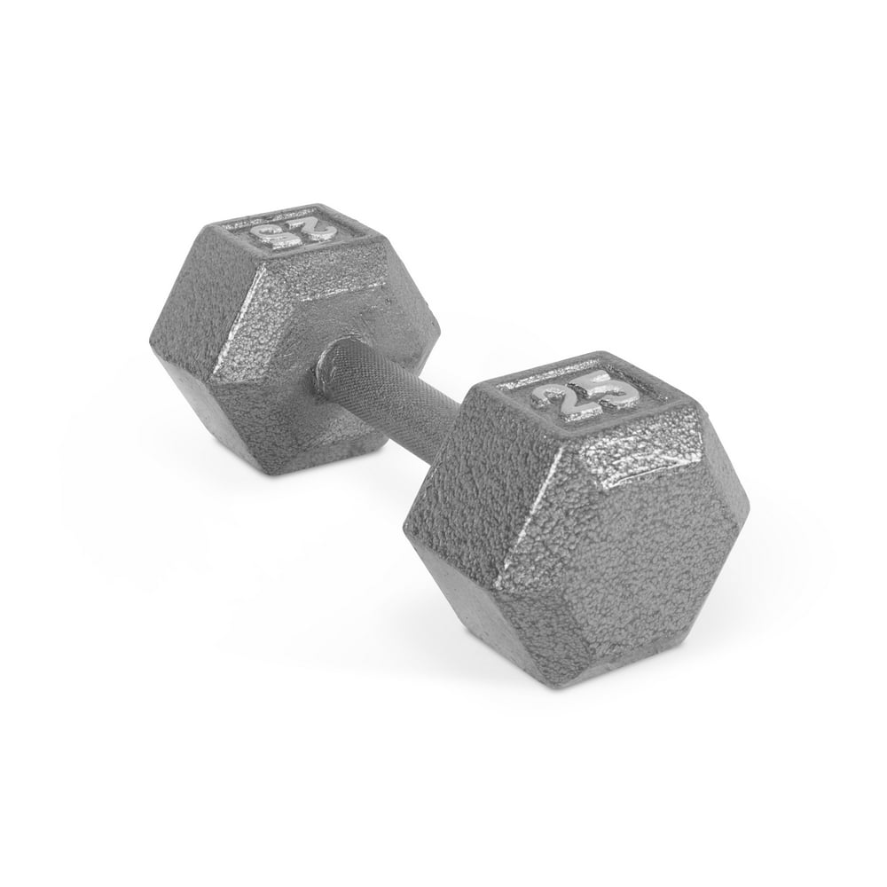 CAP Barbell Cast Iron Hex Dumbbells, Single 25 Lbs.