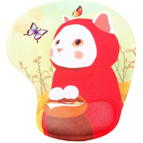 Design Gel Mouse Pad Wrist Rest, Gel Mouse Pad Mouse Pad with Wrist Rest, red ca