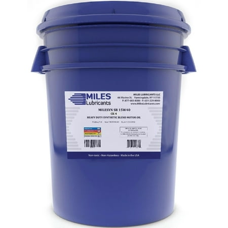 - (3 Pack) Milesyn SB 15w40 API CJ-4, Synthetic Blend Diesel Motor Oil, 5-Gallon Pail