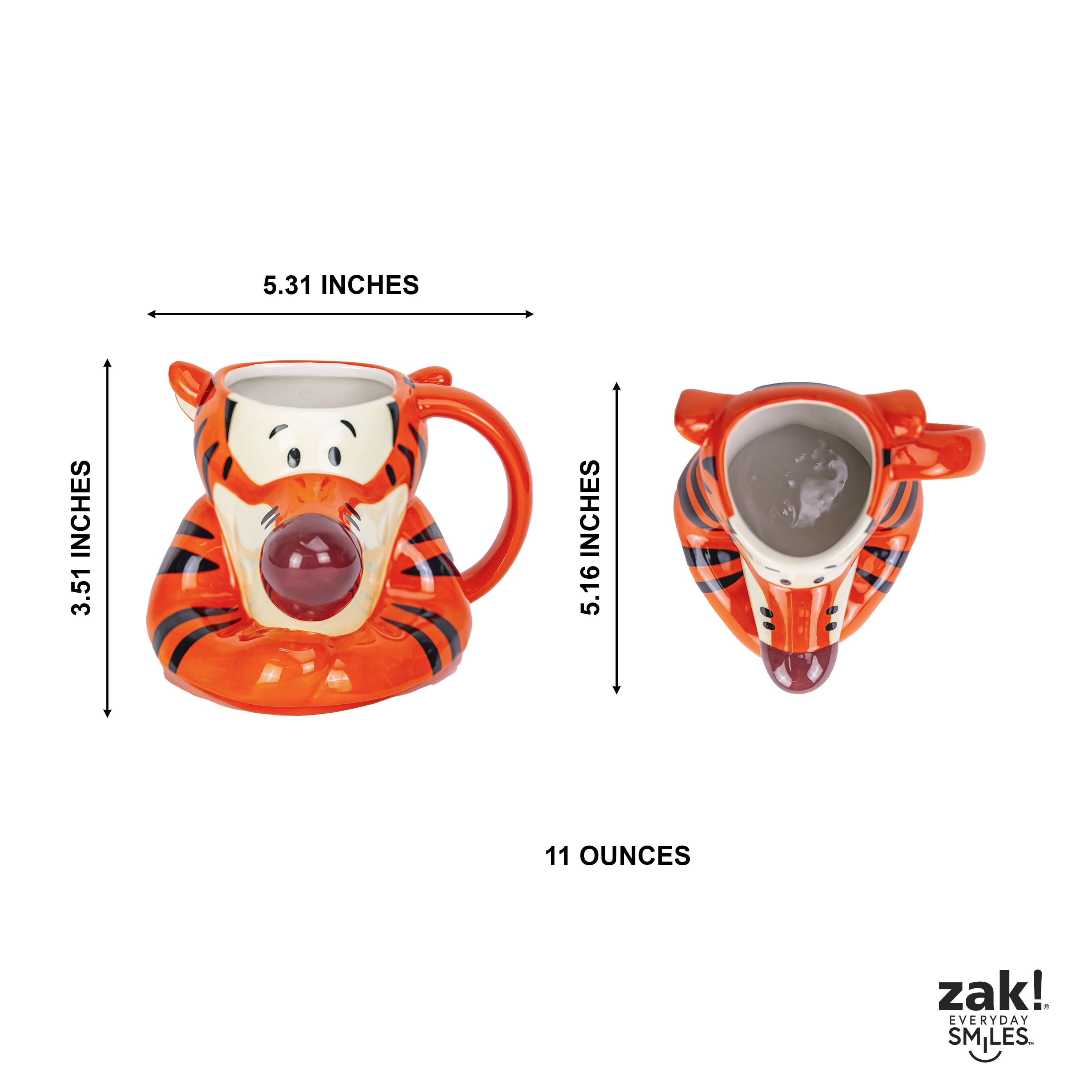 Zak Designs Winnie the Pooh Sculpted Mug, Tigger