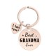 thumbnail image 1 of Llavero de acero inoxidable personalizado para la abuela en oro rosa, 1 of 1