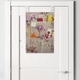 thumbnail image 2 of Meadow Hanging Pocket Organizer, Pastel Flourish with Rural Flowers Lily Berry Branches Autumn Tones Retro, Printed Polyester Storage Bag with Pockets, 14" x 20", Peach Ginger and Ruby, 2 of 2