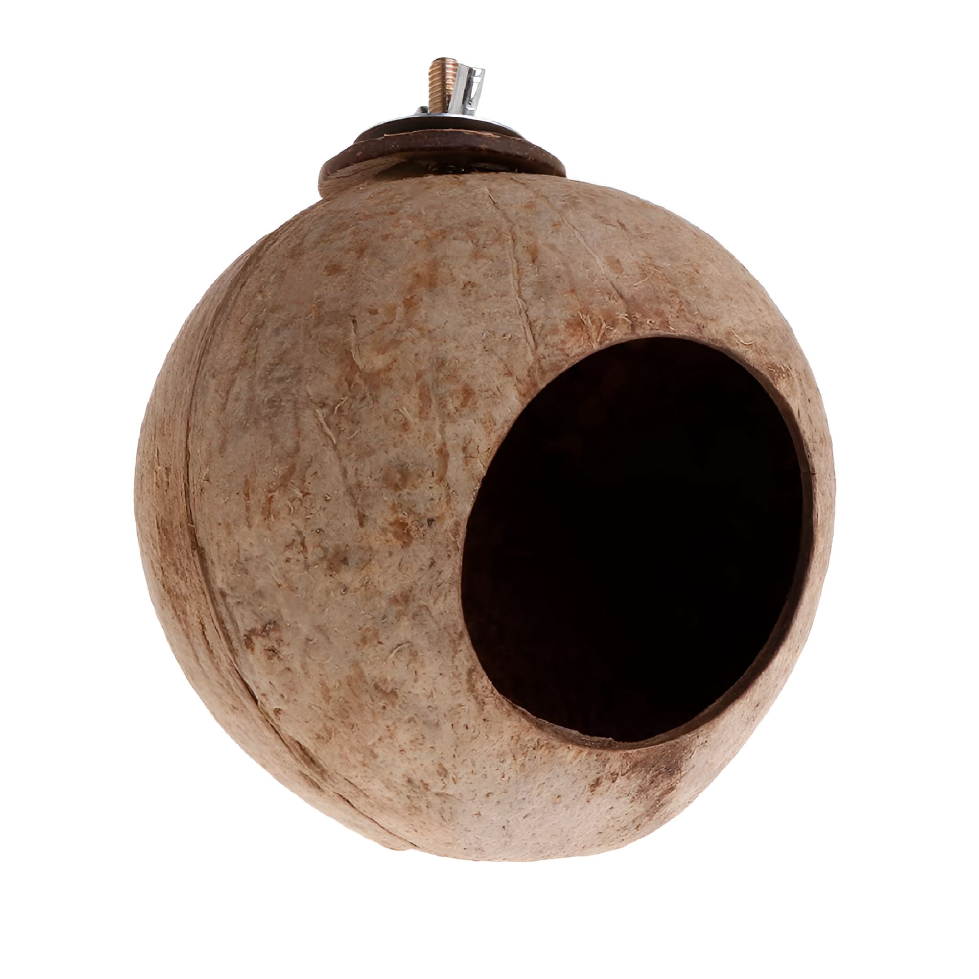 XIBUFE 2026 New Hanging Bird House with Ladder, Natural Coconut Fiber Shell Bird Nest Breeding for Parrot Lovebird Finch Canary, Hide Bird Swing Toys, Bird Cage Accessories, Pet Bird Supplies