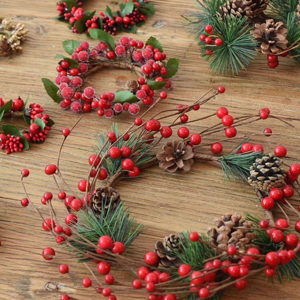 10/1Pcs Artificial Red Berry Stems Christmas Holly Berry Branches DIY  Garland Xmas Tree Ornaments Xmas Party Decortions Crafts - AliExpress