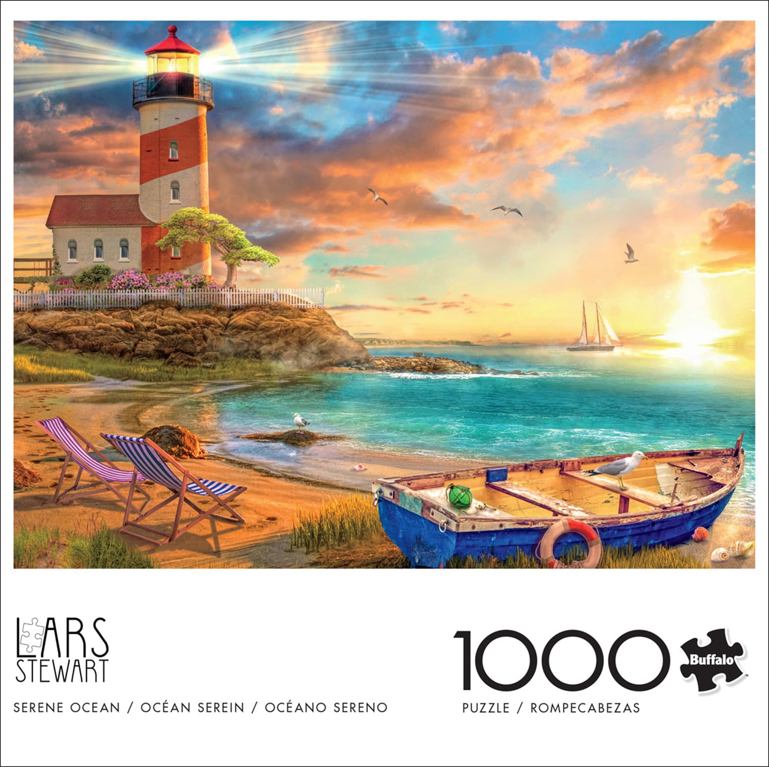 Buffalo Games 1000-Piece Serene Ocean Adult Interlocking Jigsaw Puzzle