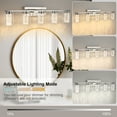 thumbnail image 3 of Bathroom Light Fixtures, 5 Light-14W Vanity Lights Crystal Bubble Glass, Dimmable 3 Color Temperatures Modern Bathroom Wall Sconce for Bathroom Hallway Kitchen Bedroom Living Room-Chrome, 3 of 6