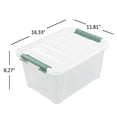 thumbnail image 6 of 4 Pack Large Plastic Storage Bin with Lid, 85 Quart Latching Storage Box with Wheels, 6 of 7