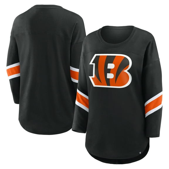Women's Fanatics Black Cincinnati Bengals Redzone 3/4-Sleeve T-Shirt