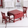 thumbnail image 1 of Lubelski Birch Folding Table Chair Model Accessories Decor Craft Gift for 1/12 Doll House, 1 of 7