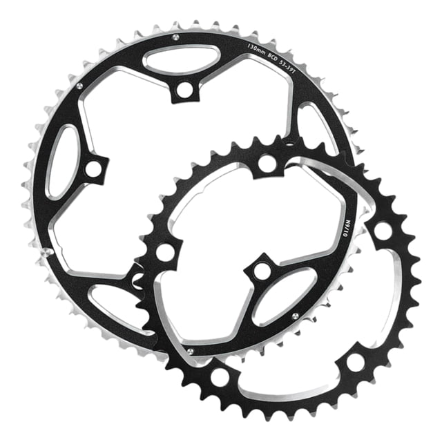 Plato De Bicicleta De Carretera Sunnimix Aleación De Aluminio 130BCD Negro