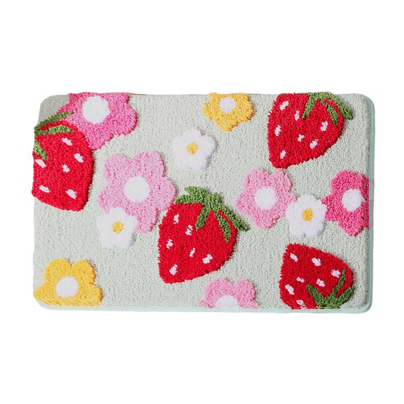 Hearth & Gear Modern Minimalist Bedroom Decoration With Insulation Imitation Carpet Strawberry Style Bathroom Dirt And Wear Floor Mat Floor Rugs for Living Room 5x7 Sweater Knit Blanket 100 Carpet Rug
