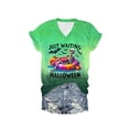 thumbnail image 3 of Tanghaowl Womens Halloween Shirt Just Waiting For Halloween Shirt Skeleton Graphic T Shirt Funny Halloween Tee for Festive Fun Green M, 3 of 3