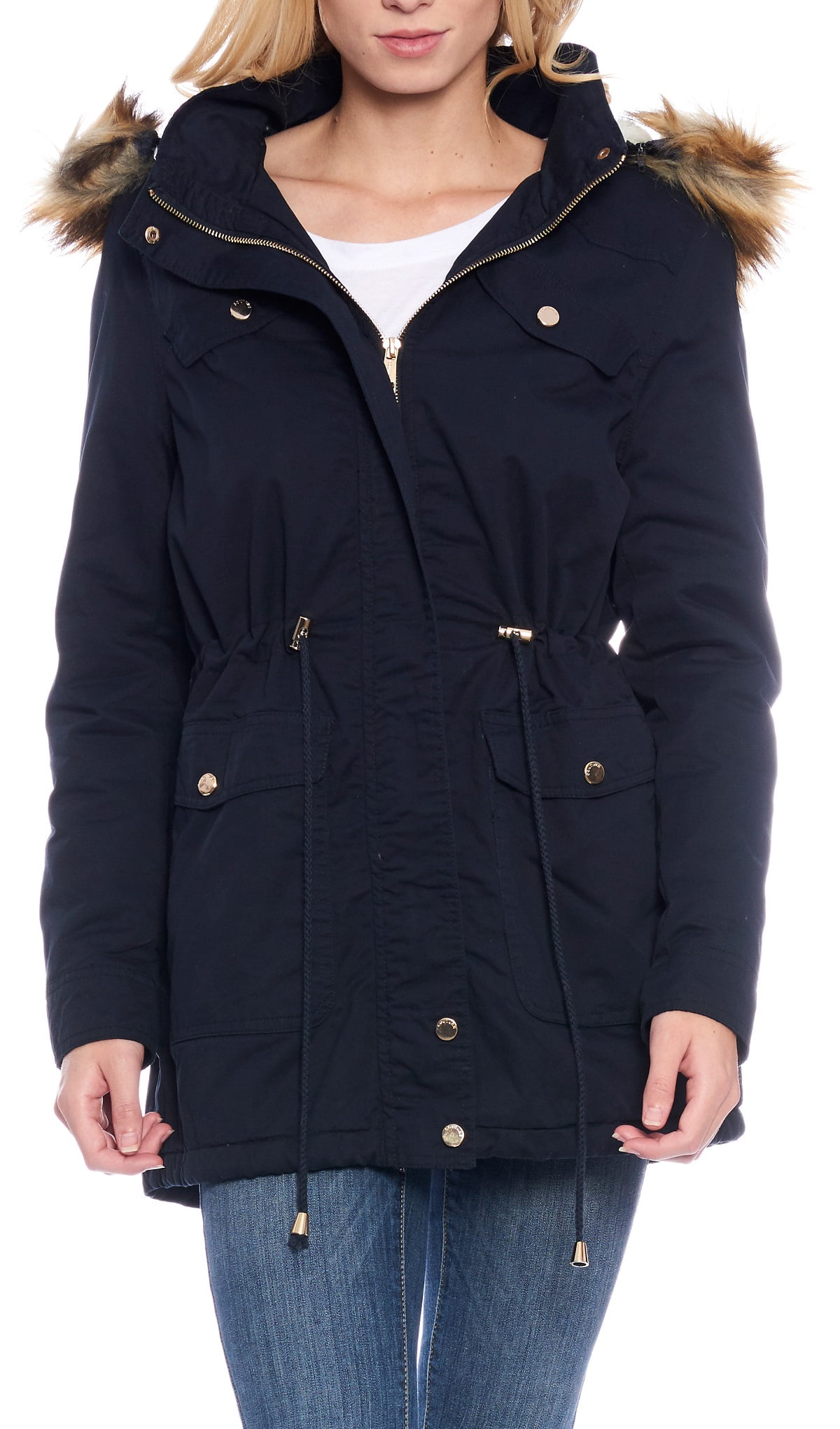 sherpa lined cotton parka