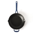 thumbnail image 4 of Martha Stewart Gatwick 12” Enameled Cast Iron Skillet, Classic Blue Exterior with Matte Black Enamel Interior, Rust Resistant, Oven Safe, 4 of 8