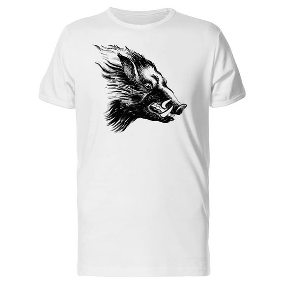Angry Hog In B&W T-Shirt Men -Image by Shutterstock, Male x-Large