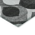 thumbnail image 5 of HomeRoots 584756 9 x 12 ft. Ogee Washable Indoor & Outdoor Rectangle Area Rug, Black, Silver & Charcoal, 5 of 5