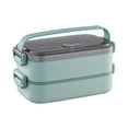 thumbnail image 2 of Fiambrera Macarena estilo japonés portador de alimentos Picnic caja Bento multifuncional 2 capas verde, 2 of 7
