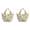 thumbnail image 1 of Bolso Mujer Acolchado Gran Capacidad Hinchado Al Aire Libre (Beige S), 1 of 3